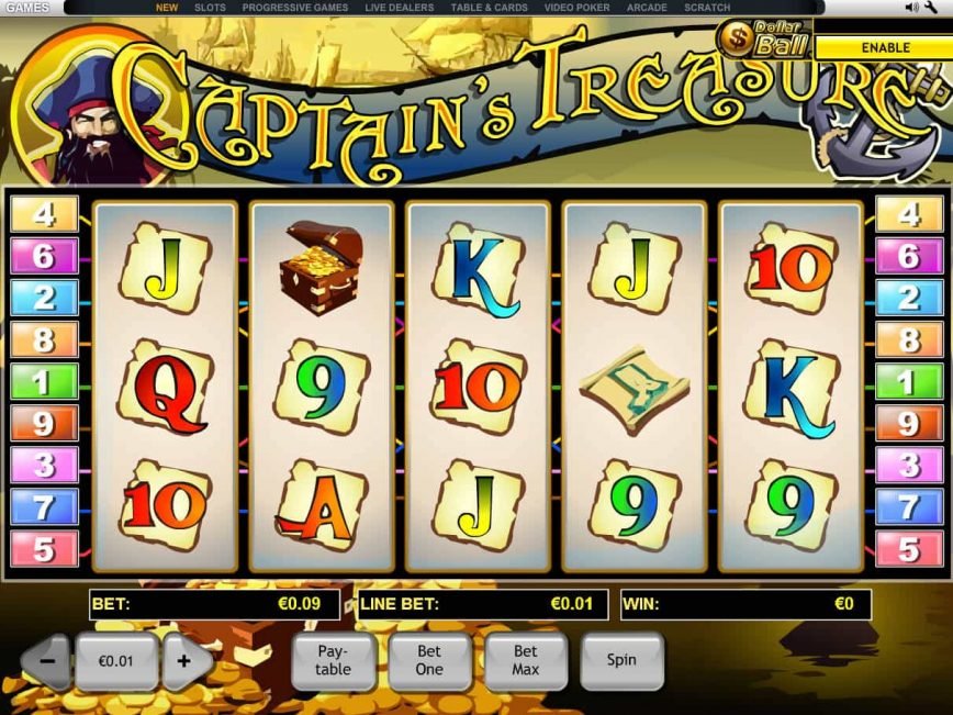 «Captain’s Treasure» — игровые слоты казино